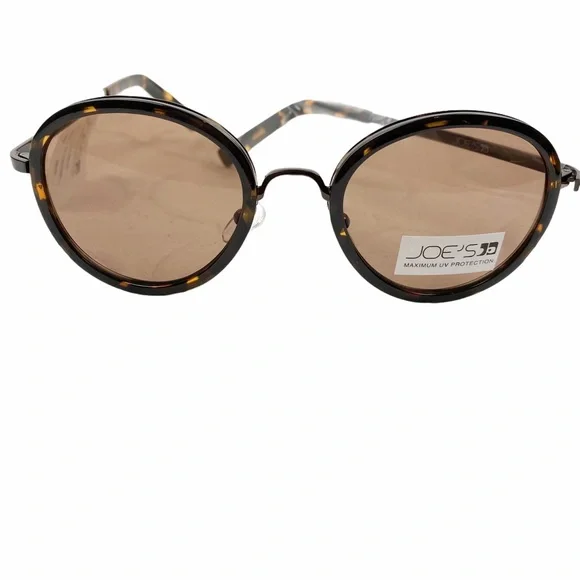 NWT Joe’s Jeans DK Tortoise Round Sunglasses NEW - Picture 8 of 8